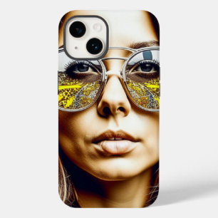 Cool Chick with Reflection of a Musical Festival Case-Mate iPhone 14 Case
