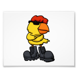 Cool Chick with sunglasses choose back color Photo Print