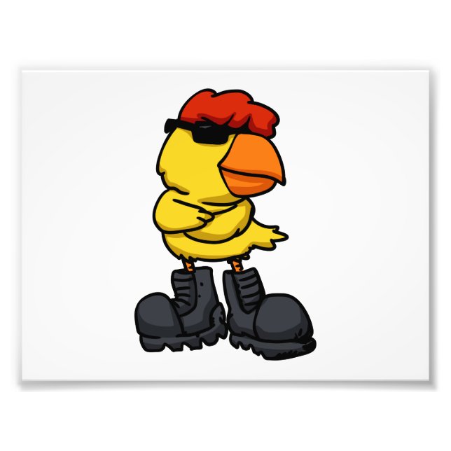 Cool Chick with sunglasses | choose back color Photo Print (Front)