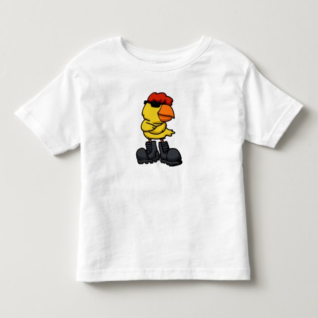 Cool Chick with sunglasses | choose back color Toddler T-shirt (Front)