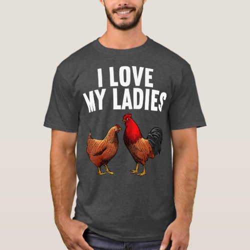 Cool Chicken Art Women Dad Rooster Chicken Farmer T_Shirt