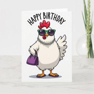 Cool Chicken Birthday Card