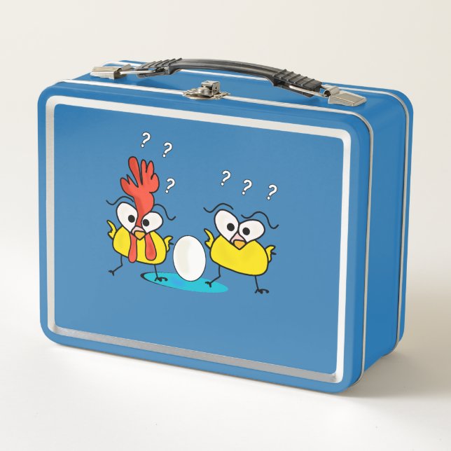 Cool Chicken cartoon Metal Lunch Box (Front)
