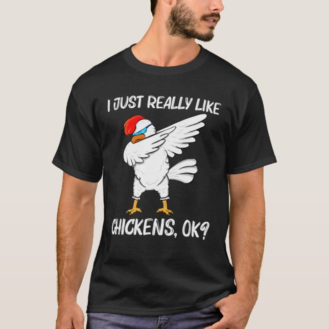 Cool Chicken Design For Men Women Rooster Animal B T-Shirt (Front)
