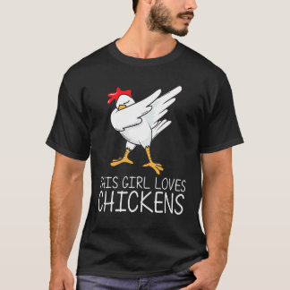Cool Chicken For Girls Kid Dabbing Domestic Fowl P T-Shirt