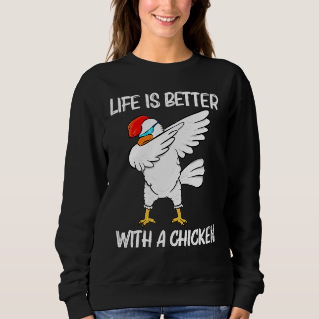 Cool Chicken For Men Women Rooster Animal Bird 1 Sweatshirt (Front)