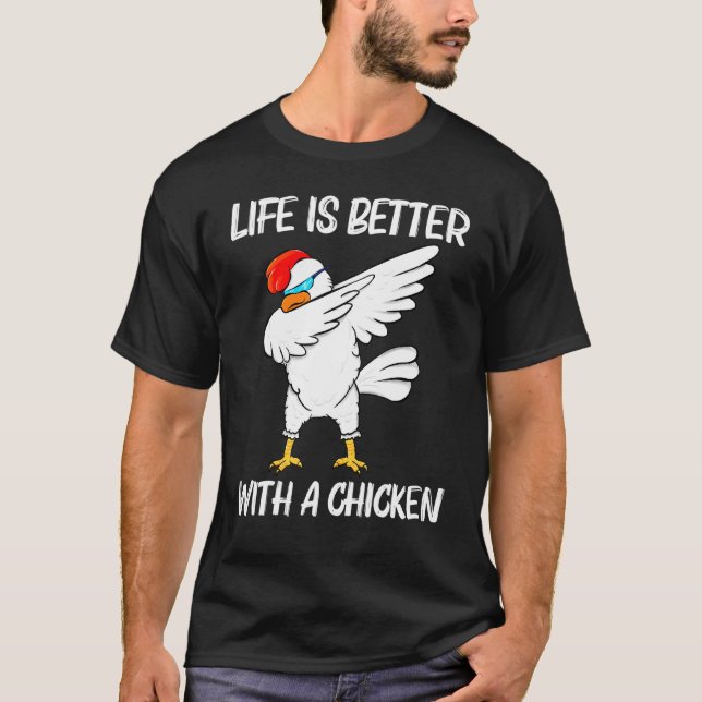Cool Chicken For Men Women Rooster Animal Bird 1 T-Shirt (Front)