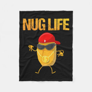 Cool Chicken Nugget Art For Boys Kids Chicken Nugg Fleece Blanket
