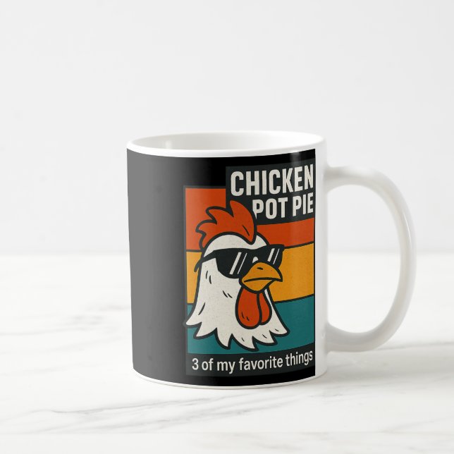 Cool Chicken Pot Pie Funny Retro Humor  Coffee Mug (Right)