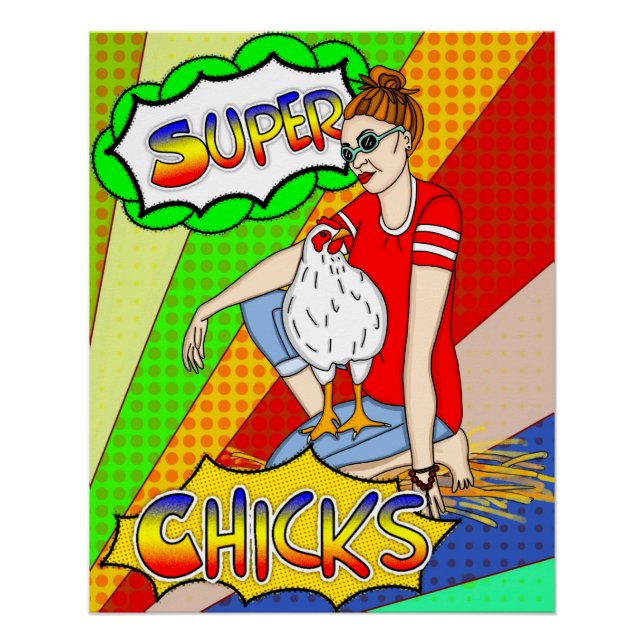 Cool Chicks | Chicken Art  Poster (Front)