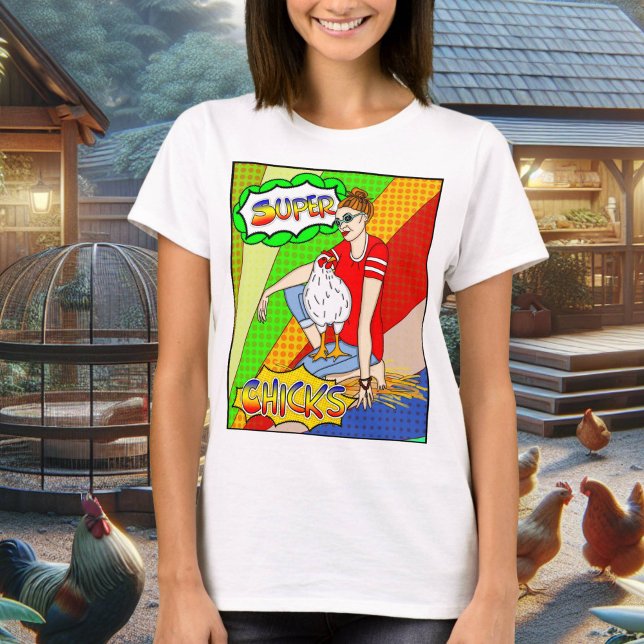 Cool Chicks | Chicken Wall Art T-Shirt (Creator Uploaded)