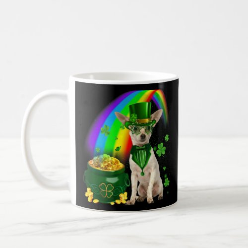 Cool Chihuahua Dog Leprechauns Shamrock Clover Pat Coffee Mug