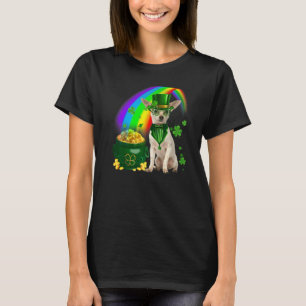 Cool Chihuahua Dog Leprechauns Shamrock Clover Pat T-Shirt