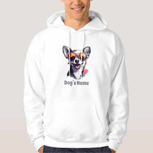 Cool Chihuahua dog with Sunglasses Hoodie