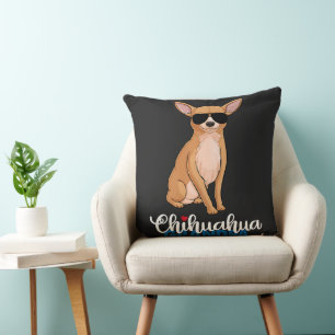 Cool Chihuahua Grandpa Dog Lover Throw Pillow