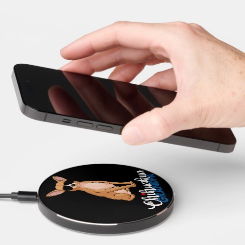 Cool Chihuahua Grandpa Dog Lover Wireless Charger