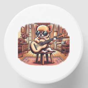 Cool Chihuahua Plays Classical Guitar Mini Candle Favors