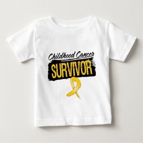 Cool Childhood Cancer Survivor Baby T_Shirt
