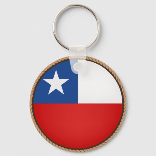 Cool Chile Flag Seal Keychain