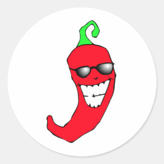 Cool Chili Pepper Classic Round Sticker