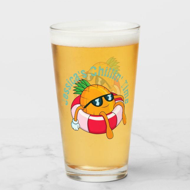 Cool Chill Pineapple Glass (Front Filled)