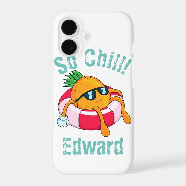 Cool Chill Pineapple Iphone Case (Back)