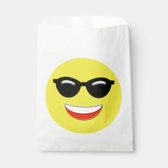 Cool Chill Sunglasses Emoji Favor Bag (Front)