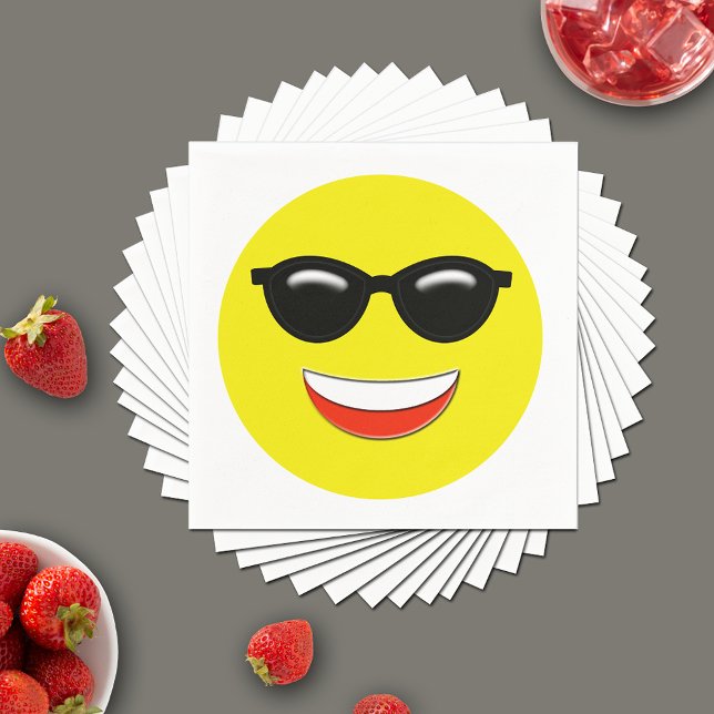 Cool Chill Sunglasses Emoji Napkins (Creator Uploaded)