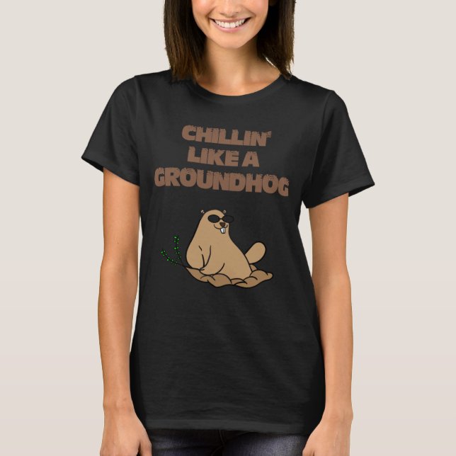Cool Chillin Like A Villain Groundhog Day Boys and T-Shirt (Front)