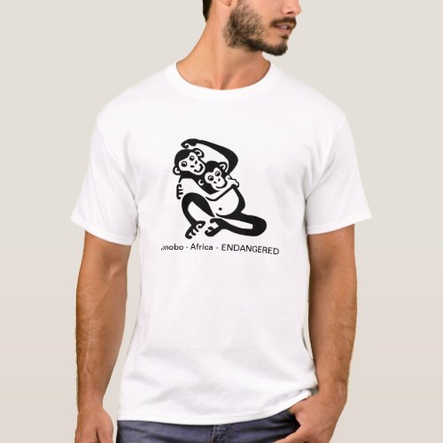 Cool Chimpanzee _ BONOBO _Endangered animal T_Shirt