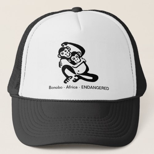Cool chimpanzee _ BONOBO _ Endangered animal _ Trucker Hat