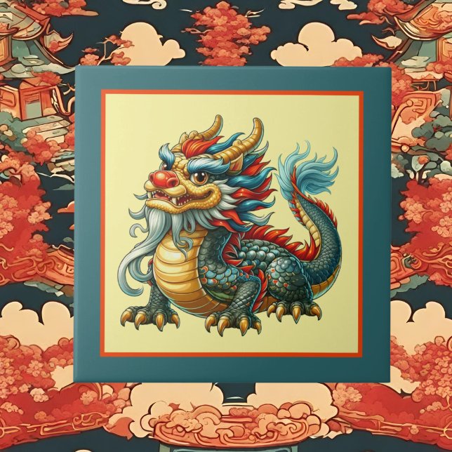 Cool Chinese dragon lovers  Ceramic Tile (Creator Uploaded)