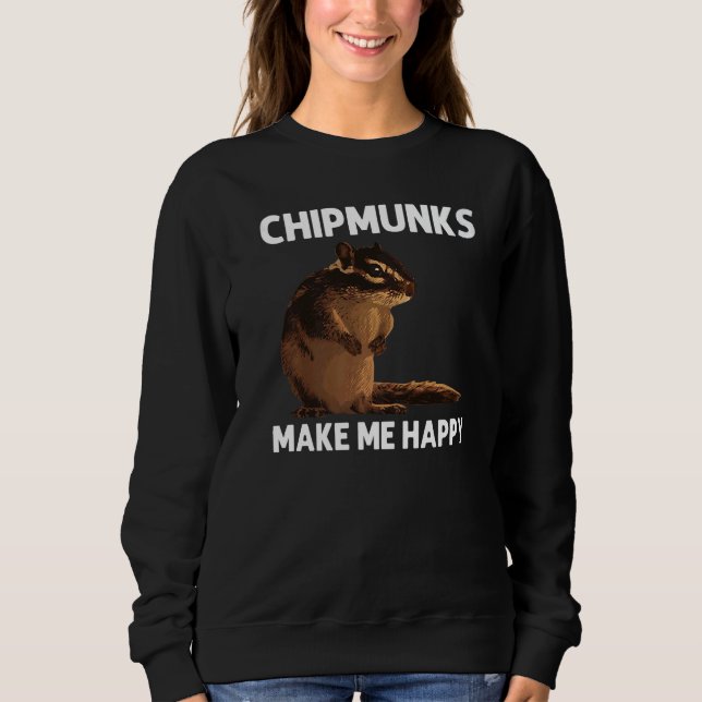 Cool Chipmunk For Men Women Squirrel Whisperer  Ro Sweatshirt (Front)