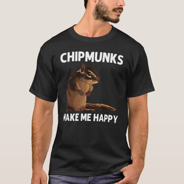 Cool Chipmunk For Men Women Squirrel Whisperer  Ro T-Shirt (Front)