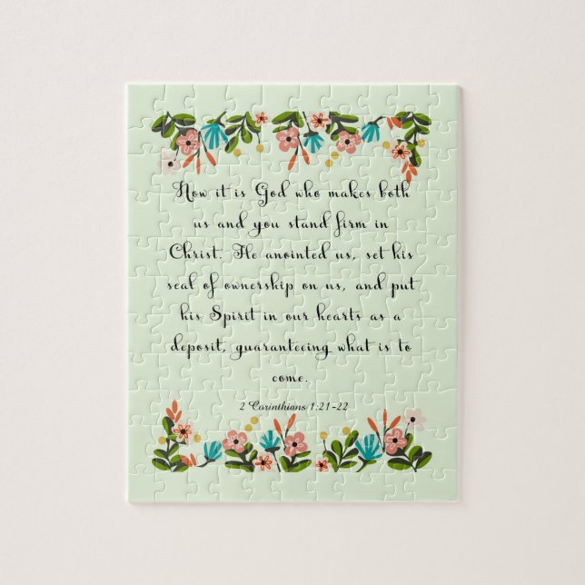 Cool Christian Art - 2 Corinthians 1:21-22 Jigsaw Puzzle (Vertical)