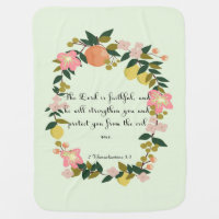 Cool Christian Art - 2 Thessalonians 3:3 Swaddle Blanket