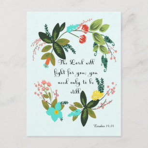 Cool Christian Art - Exodus 14:14 Postcard