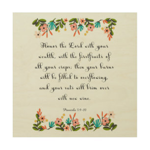 Cool Christian Art - Proverbs 3:9-10