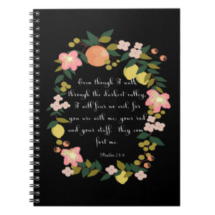 Cool Christian Art - Psalm 23:4 Notebook
