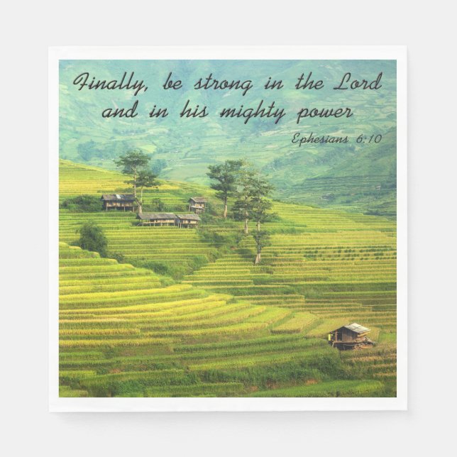 Cool Christian Bible Quotes Inspirational Sayings Napkins (Front)