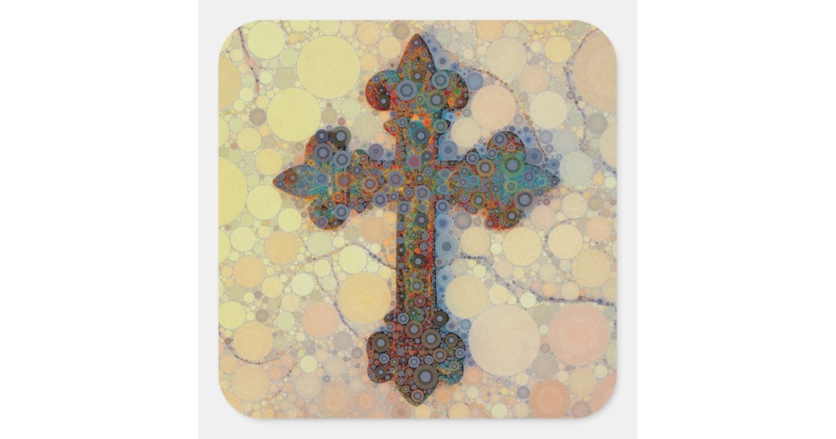 Easter Violet Cross Stickers, Zazzle