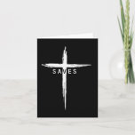 Cool Christian Cross Jesus Saves Men Women Graphic Card