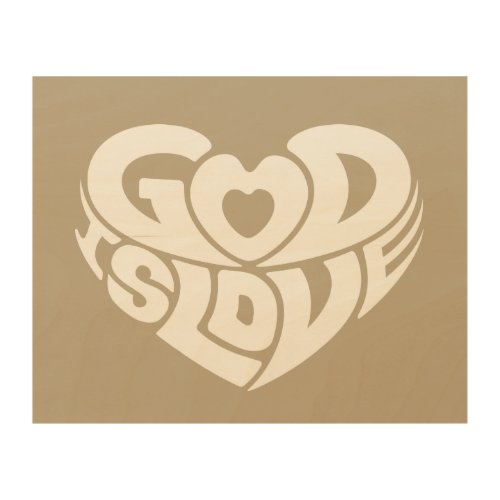 Cool Christian God Is Love Bible Verse Scripture Wood Wall Art