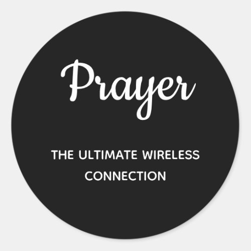 Cool Christian Typography Prayer Chalkboard Style Classic Round Sticker