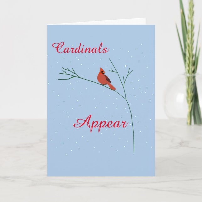 Cool Christmas Cardinal Night Holiday Card (Front)