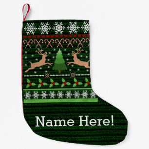 Cool Christmas Sweater Pattern Small Christmas Stocking