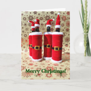 Cool Christmas Wine Greeting Card! Holiday Card