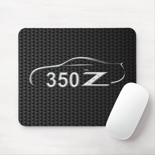 Cool Chrome Carbon Fiber Design Mouse Pad (With Mouse)