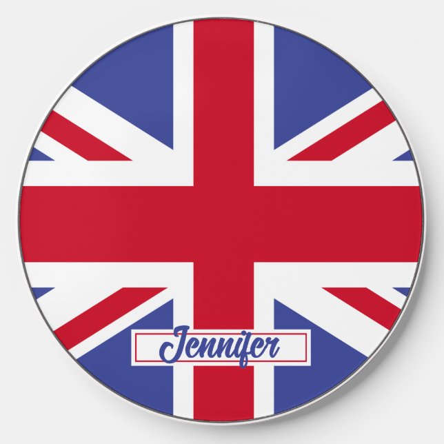 Cool Circle England United Kingdom Flag Wireless Charger (Front)