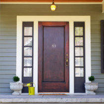 Cool Circle House Number Small Window Decal